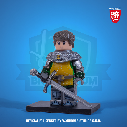 Henry of Skalitz figure in armor with a sword, licensed by Warhorse Studios