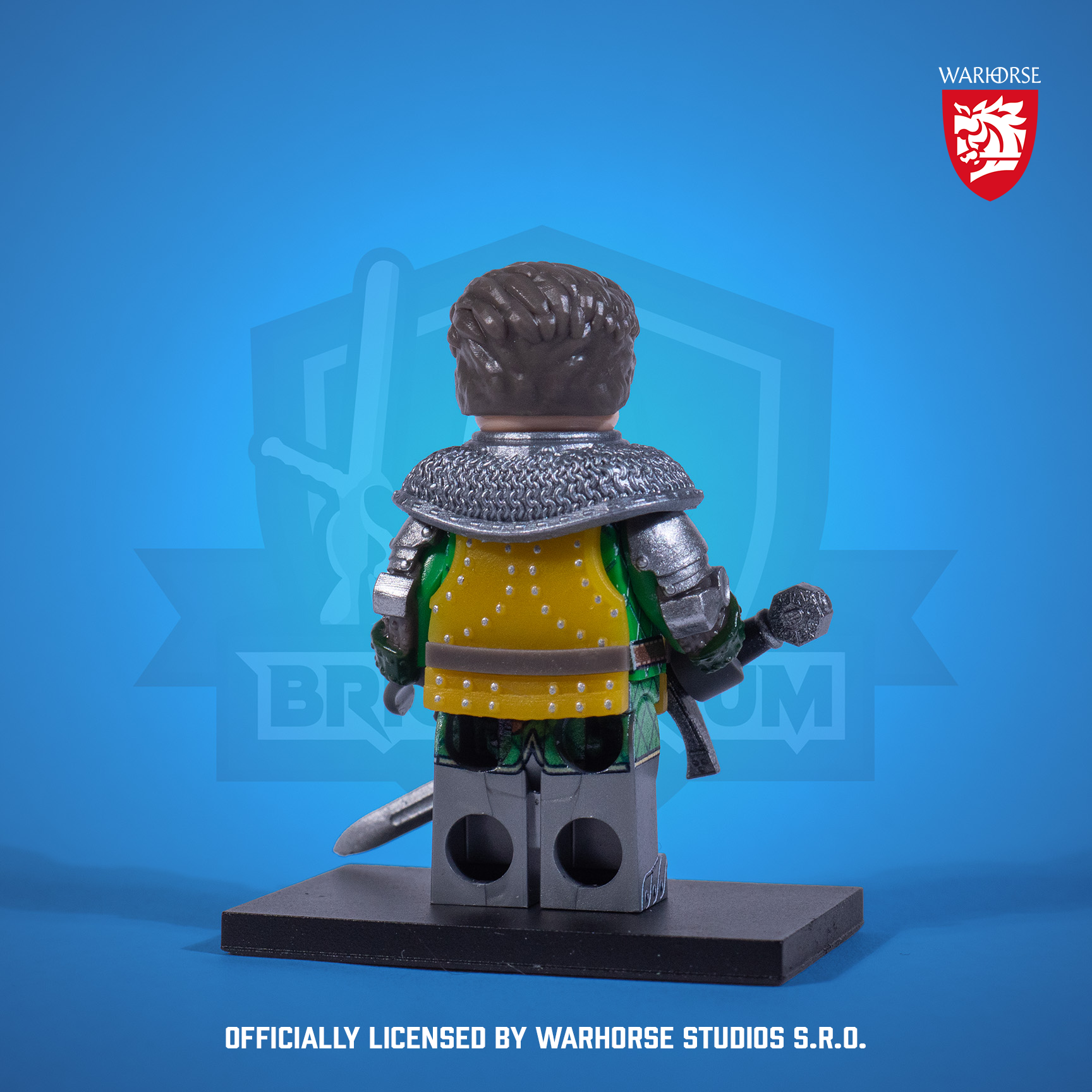 Henry of Skalitz figure in armor with a sword, licensed by Warhorse Studios