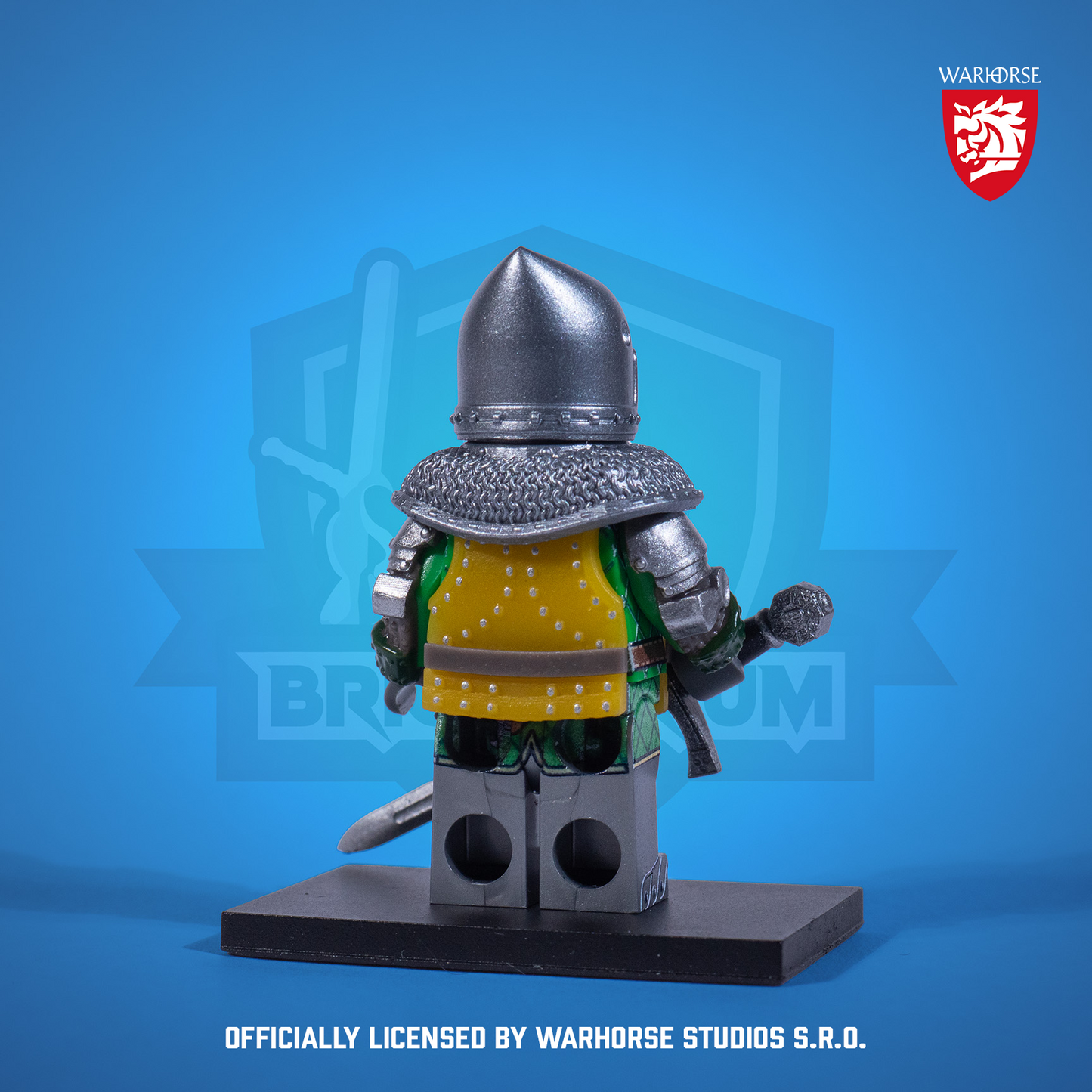 Henry of Skalitz figure in armor with a sword, licensed by Warhorse Studios