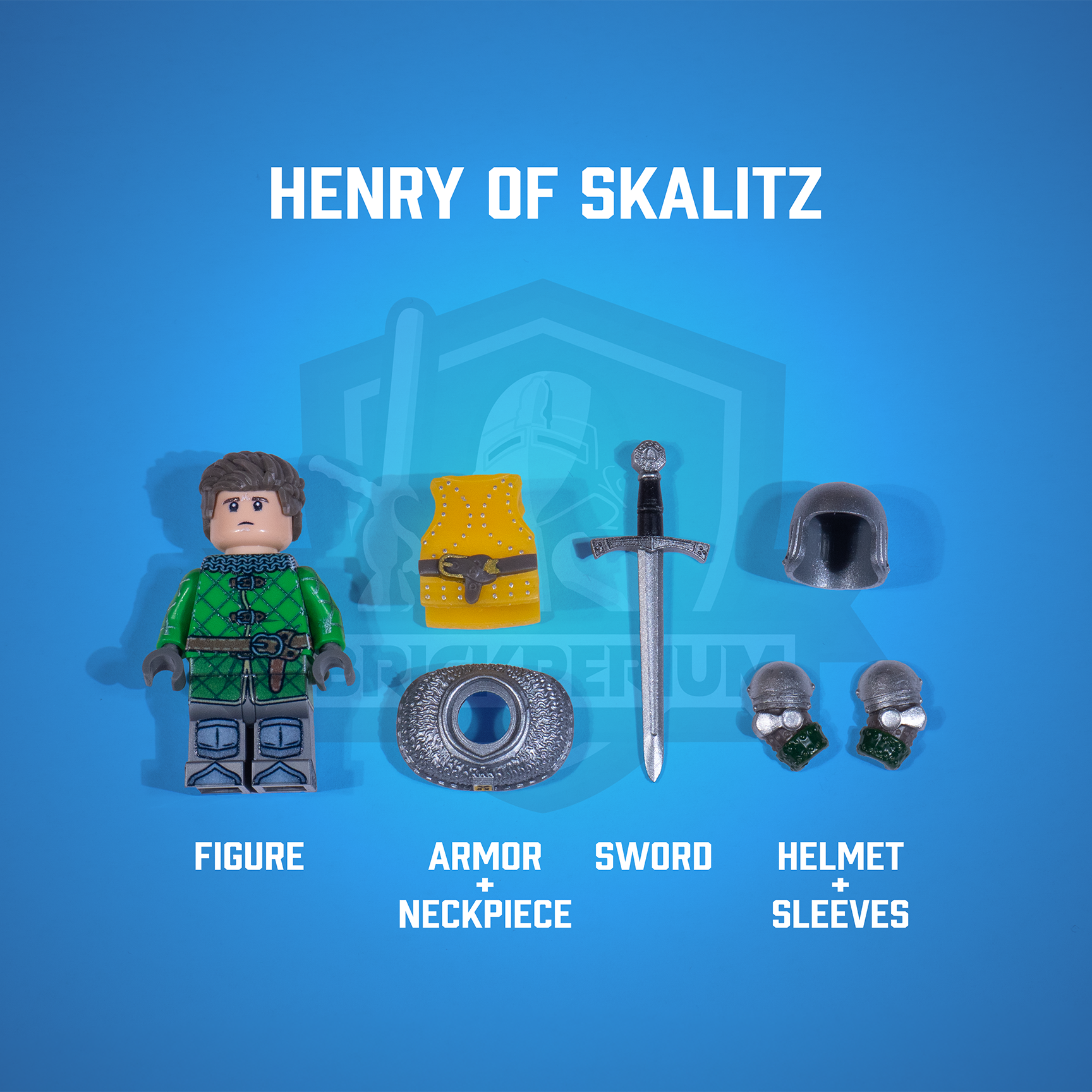Henry of Skalitz figure in armor with a sword, licensed by Warhorse Studios